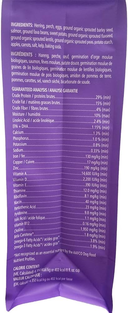 CARNA4 Air Dried Dog Food, Fish Recipe, Grain-Free, 2.2 Pounds | Wild-Caught Salmon, Herring & Sprouted Seeds, Quick-Baked & Never Extruded, Easy-Chew, No Synthetic Vitamins or Minerals