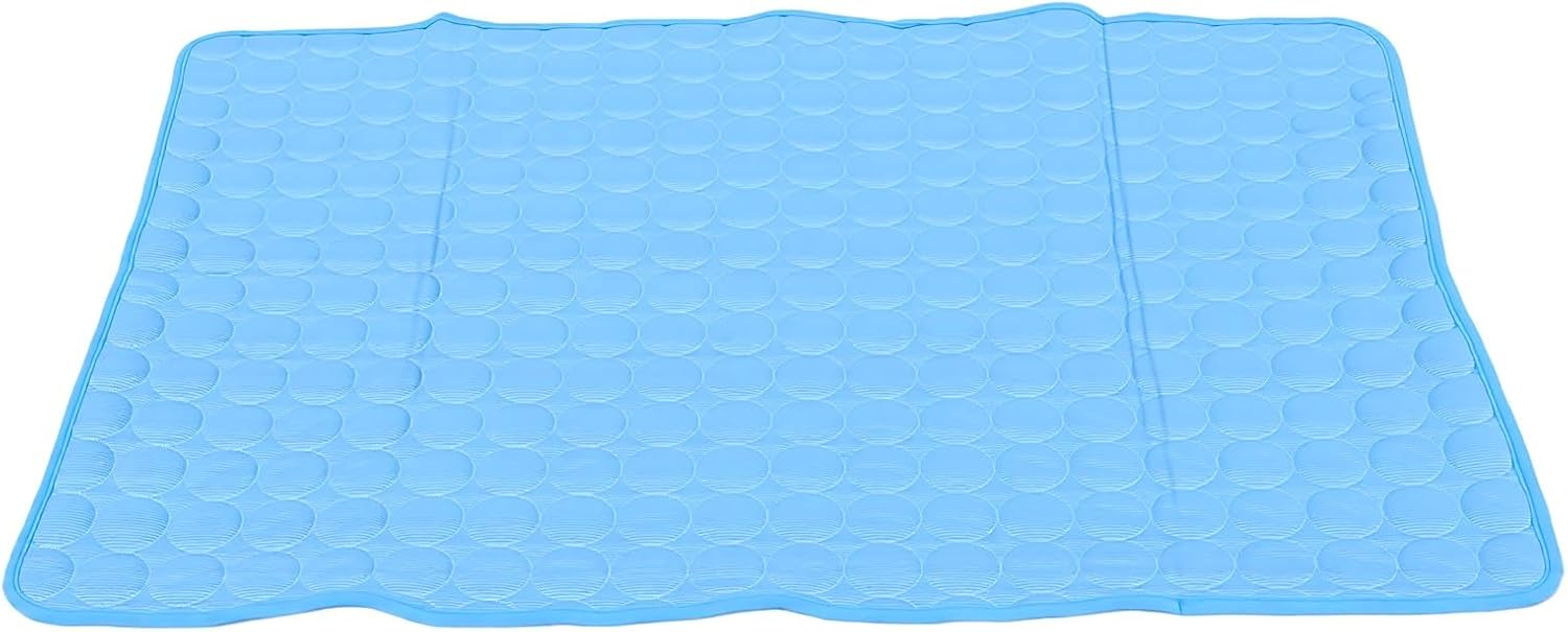 GLOGLOW Pet Cooling Mat Ice Silk Non Slip 39.4 Inch Washable Cover for Dog Cat Crate Indoor Outdoor Summer Heat Stress Relief (XL)