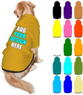 Personalized Dog Hoodie Customized with Name Photo Pet Warm Sweater Hoodie for Medium Large Dogs & Cat Puppy, Goldenrod, S