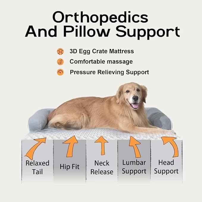 Small Dog Bed Orthopedic Washable Cat Bed Memory Foam Small Couch Sofa Indoor Comfy Pet Beds with Waterproof Removable Cover & Non-Slip Bottom