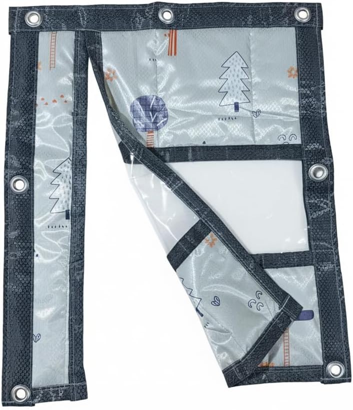 Dog Door Flap, Insulated Windproof Magnetic Replacement Pet Door Cover with Clear Window & Weighted Bottom Bar,for Dog Houses, Cat Houses, and Other Pet Shelters,2 Sizes (23.6 * 27.6)