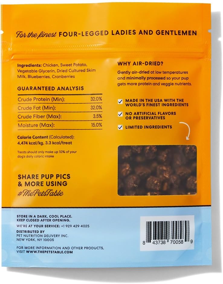 Bundle of Chicken Grain-Free Air-Dried Dog Treats, 5-Ounce Bag Probiotic Soft Chews Duck Flavored Gut Health Supplement for Dogs, 60 Chews (Pack of 2)