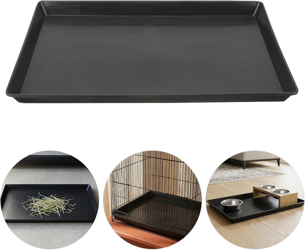 SOIMISS 2pcs Dog Crate Tray Replacement Chew-Proof Abs Plastic Bottom Pan for Pet Cages and Bird Cages, Easy to Clean and Removable Tray, 17x11x1 Inches, for Potty Training and Waste
