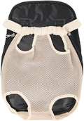 Leconpet Pet Carrier Backpack, Legs Out Adjustable Pet Front Cat Dog Carrier Backpack, Easy-Fit Dog Travel Backpack Carrier for Hiking Camping for Small Medium Puppies Cats (M, Cream)