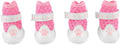 TITA-DONG 4pcs Mesh Dog Shoes, Breathable Dog Boots for Summer Hot Pavement, Cute Comfortable Slip Resistant Dog Boots Paw Protectors with Breathable Rubber Sole for Small Medium Large Dogs(Pink)
