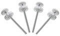 PAFOWO 4 Pack 8MM Baby Gates Replacement Parts, Threaded Spindle Rod Kits | Extra Long Wall Mounting Accessories Screws Rods Adapter Bolts for Pet & Dog Pressure Mounted Safety Gates (White)