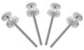 PAFOWO 4 Pack 8MM Baby Gates Replacement Parts, Threaded Spindle Rod Kits | Extra Long Wall Mounting Accessories Screws Rods Adapter Bolts for Pet & Dog Pressure Mounted Safety Gates (White)