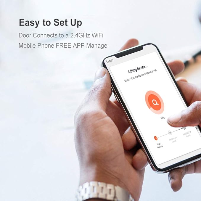 JVR Automatic Chicken Coop Smart Door Compatible with Alexa, Google Assistant, Home Assistant, Tuya - WiFi Electric Opener, Auto Sunrise/Sunset Dusk to Dawn Doors, Anti-Pinch Auto Reopen & Stop