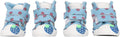 TITA-DONG Small Dog Shoes, Breathable Dog Boots for Summer Hot Pavement, Cute Strawberry Comfortable Slip Resistant Canvas Puppy Boots Paw Protectors for Small Medium Large Dogs Blue(Type 2)