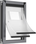 Rescumascer Medium Dog Door for Door, Doggie Door with Aluminum Frame, Dog Door for Medium Dogs and Large Cat up to 30lbs