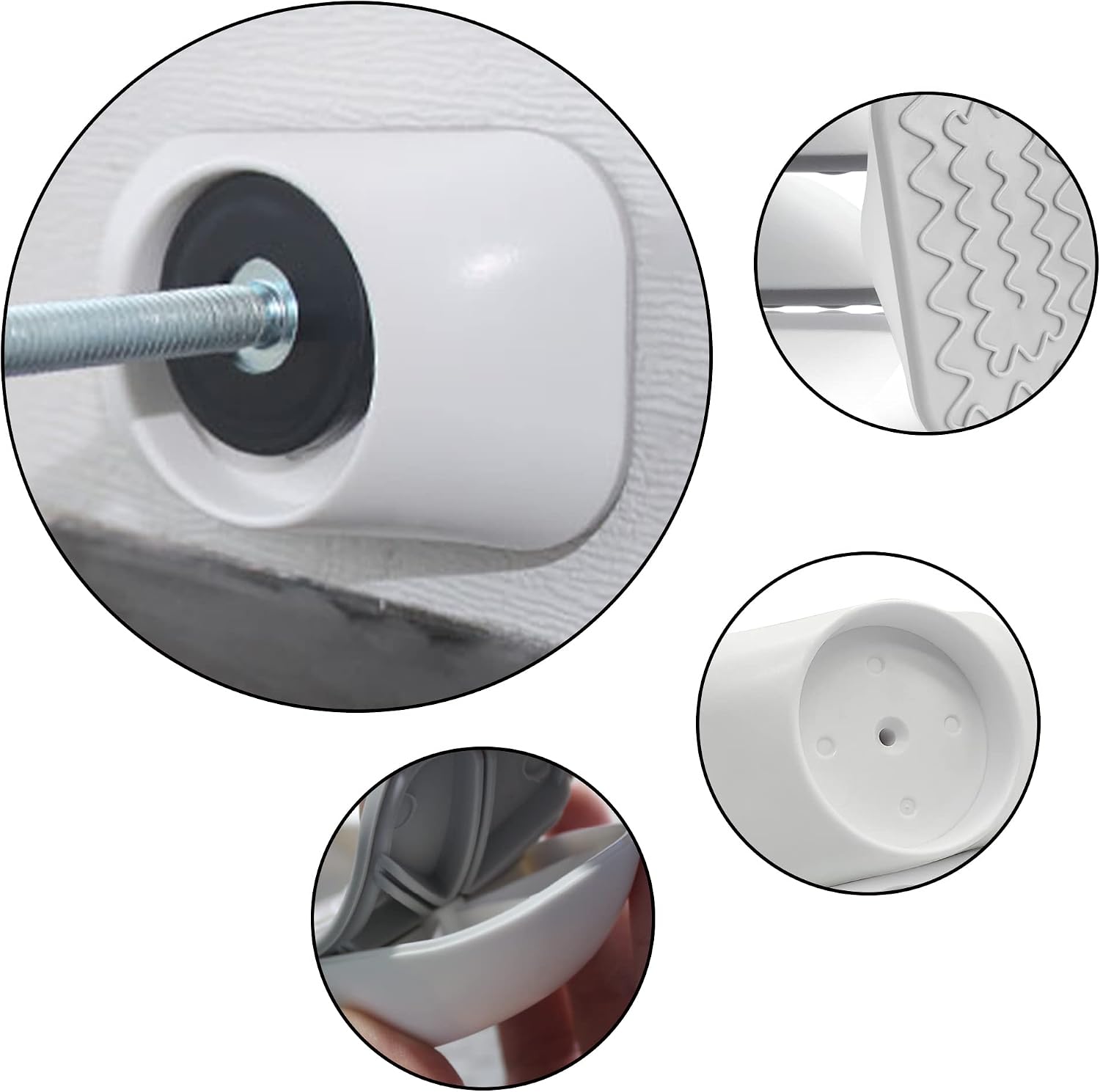 Baby Gate Extender Extention-4 Pack M8(8MM) | M8 threaded spindle rods(12cm). Includes wall protector pads. Tool-free installation for baby/pet gates. Fits most banisters.