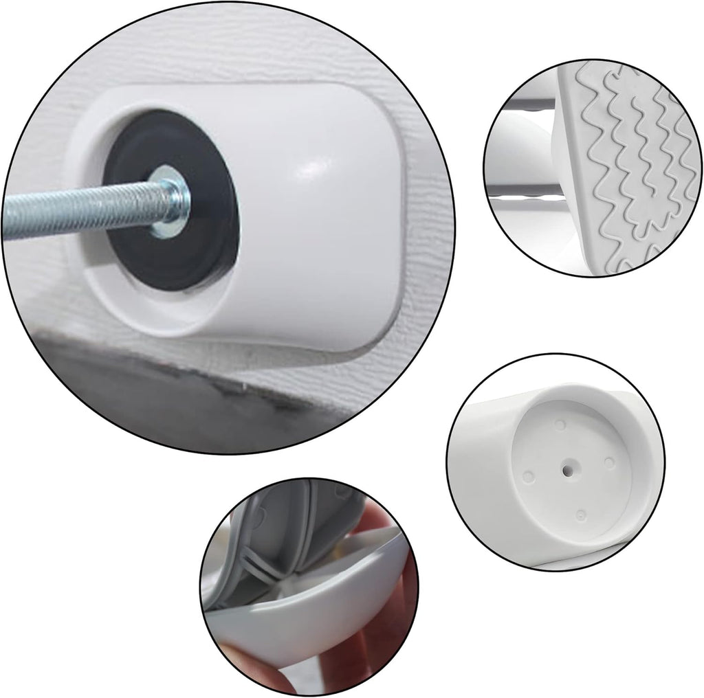Baby Gate Extender Extention-4 Pack M8(8MM) | M8 threaded spindle rods(12cm). Includes wall protector pads. Tool-free installation for baby/pet gates. Fits most banisters.