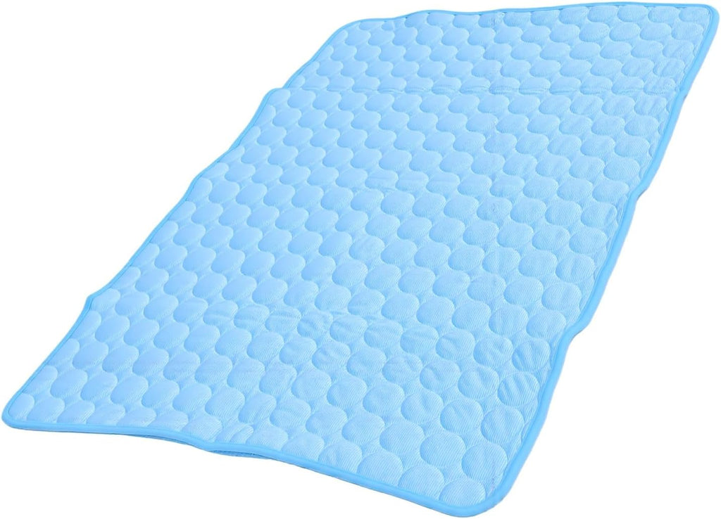 GLOGLOW Pet Cooling Mat Ice Silk Non Slip 39.4 Inch Washable Cover for Dog Cat Crate Indoor Outdoor Summer Heat Stress Relief (XL)