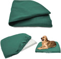 Dog Bed Cover Waterproof Replacement Machine Washable Covers for Dog Bed Heavy Duty Scratch Resistant Mattress Protector Pet Bed 24x18 Inch Dark Green Cover Only