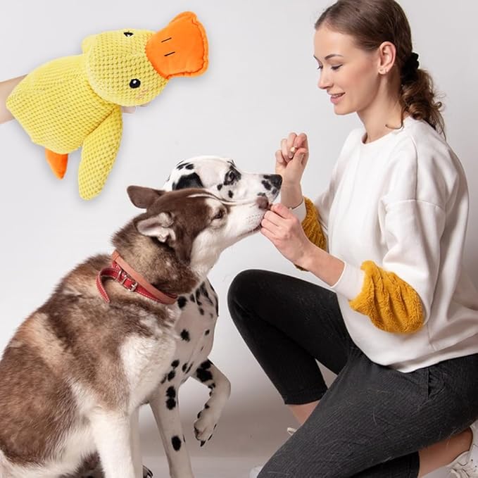 2025 Upgraded Dog Toys, New Durable Calming Duck Toys, Dog Toys for Aggressive Chewers with Soft Squeaker, Fun for Indoor Puppies and Senior Pups (2 Pcs, S-8.66 * 9.87in)