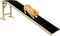 PawHut Dog Ramp for Bed, Pet Ramp for Dogs with Non-Slip Carpet and Top Platform, 74" x 16" x 25", Natural | Pet Ramp for Bed, Top Platform