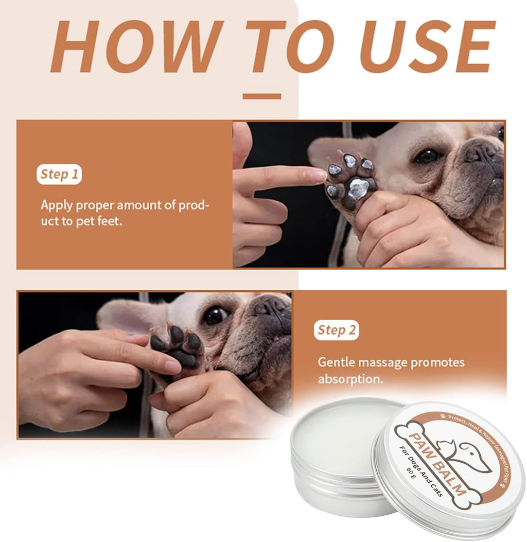 GLOGLOW Pad Balm, Heals Repairs and Moisturizes Dry Noses and Paws Ideal Dog Feet Balm for All Extreme Weather Season Conditions