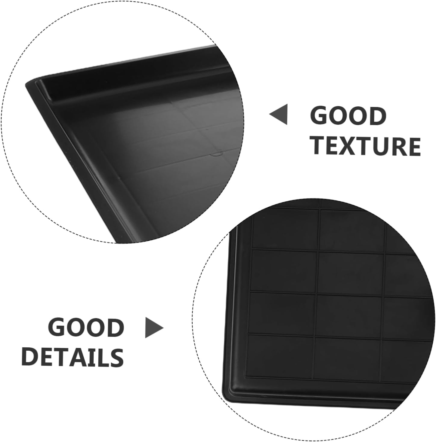 Yardwe Plastic Pet Cage Bottom Tray Dog Crate Replacement Tray Rabbit Bird Food Bowl Holders Black