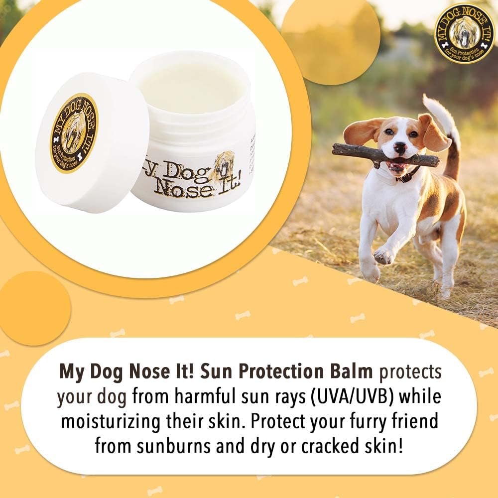 My Dog Nose It! Sun Protection for Dogs - Moisturizing Balm for Dog's Noses and Water Resistant Coat & Body Spray - Protect Your Dog from Harmful UVA/UVB Rays (0.5 oz Balm & 4 oz Spray Bundle)