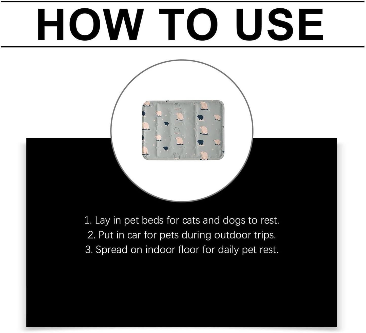 Dog Cooling Mat - Gel Ice Pad, Scratch Resistant, No Power, Kennel Crate | Self-Cooling Gel Technology, Foldable Lightweight, Instant Cool Spot, for Dogs Cats Indoor Outdoor, Kennel Crate Cage Floor