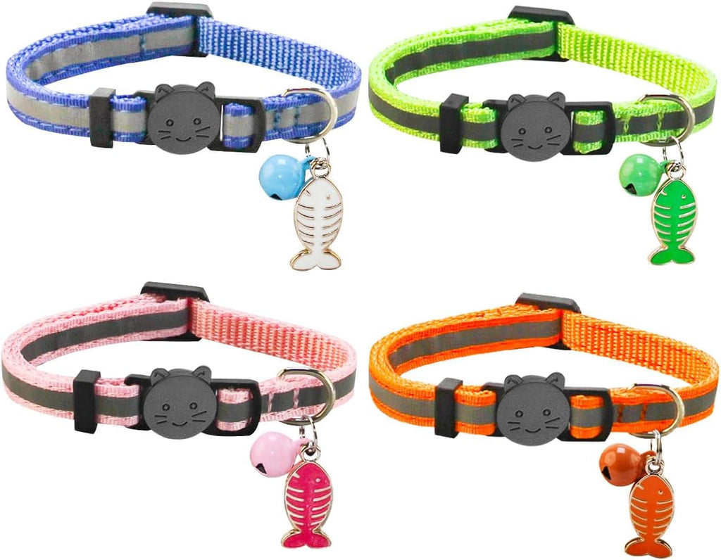 Yizepet Cat Collars, Breakaway Kitten Collar, Cute Kitty Collar in 4 Pack, Pet Supplies Accessories