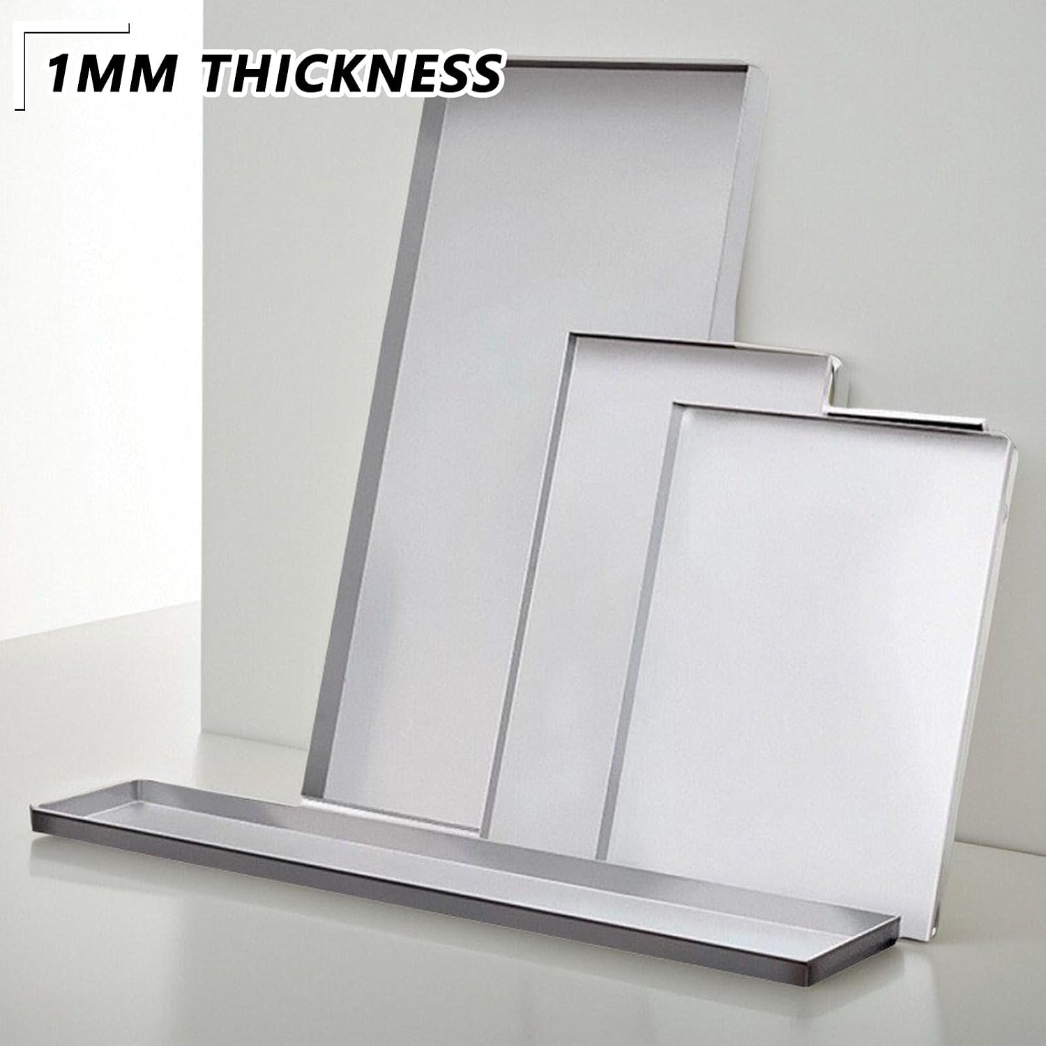 Oil Drip Tray & HVAC Drain Pan – 304 Stainless Steel 0.8mm Tray for Dog Crate Liners & AC Unit Leakage Without Drain Port