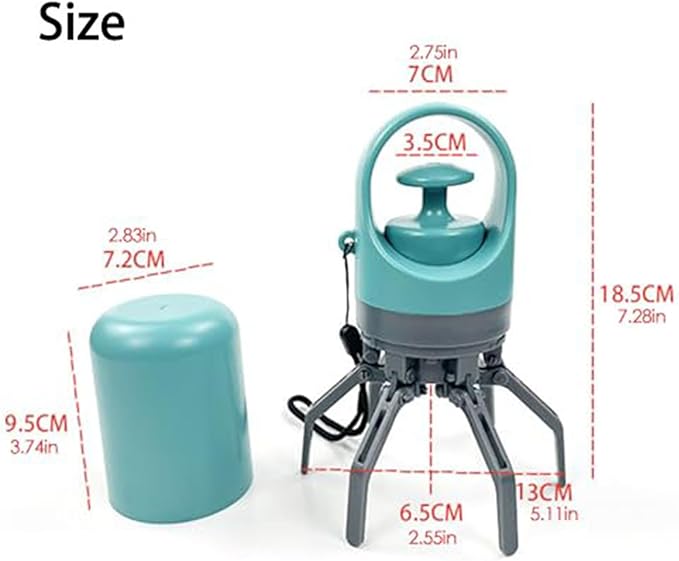 Quick Scoop Poop Scooper, Portable Dog Pooper Scooper, Easy Claw Pick up Tool for Dogs, Leak-Proof Waste Bag Holder for Outdoor Walks (Orange)