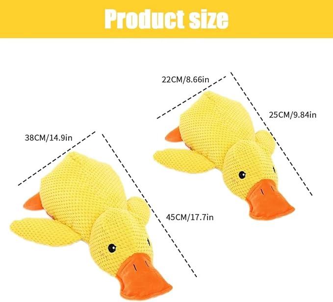 2025 Upgraded Dog Toys, New Durable Calming Duck Toys, Dog Toys for Aggressive Chewers with Soft Squeaker, Fun for Indoor Puppies and Senior Pups (Green, XL-14.9 * 17.7in)