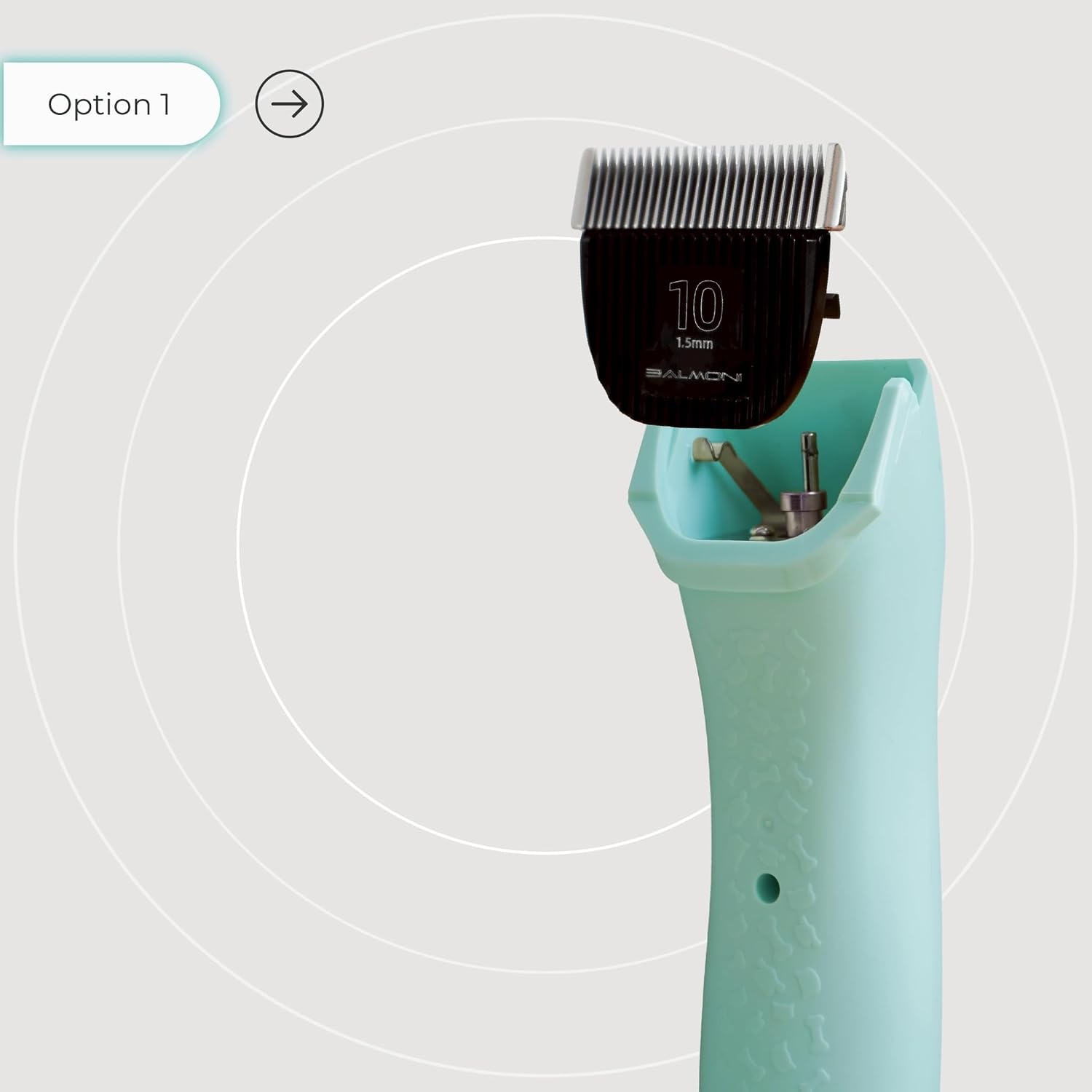 Cordless Pet Trimmer for Dogs & Cats – Rechargeable Grooming Clipper with Detachable Metal Blade, Low-Noise Motor, Supports Optional Blade Lengths (Parent) (Green, Single)