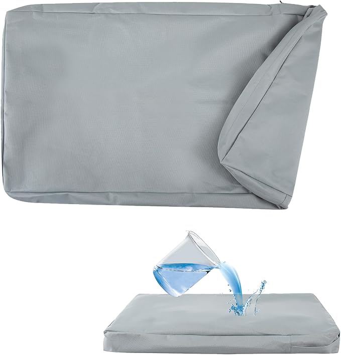 Waterproof Dog Bed Cover Replacement for 36 Inch Wire Crates, Heavy Duty Oxford Fabric Pet Bed Sleeve with Zipper, Washable & Durable Mattress Protector for Puppy, 34" L x 22" W x 3.5" H (Cover Only)