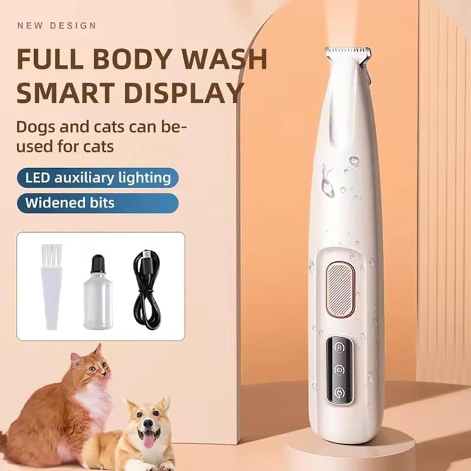 Petior Pet Paw Trimmer, Petior Paw Trimmer, Loom and Ledge Dog Trimmer, Petoir Paw Trimmer for Dogs, Pet MicroPrecision Trimmer, Electric Dog Trimmer for Paws Eyes Ears Face Rump (1Set)