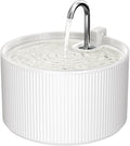 Voluas Ceramic Cat Water Fountain: 2.2L/74oz Cat Fountains for Drinking, Automatic Pet Water Dispenser with Ultra-Quiet Pump and Replacement Filter, Kitty Watering Supplies Indoor Easy Clean BPA-Free