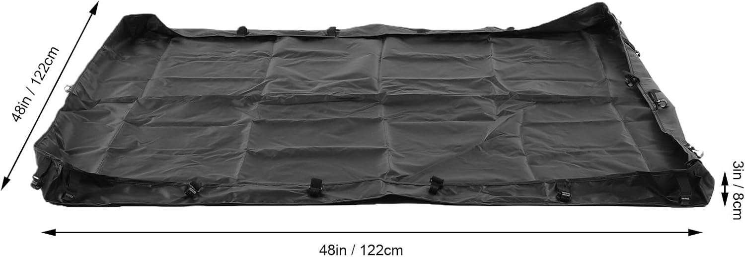 Dog Playpen Mat, 600D Oxford Fabric Bottom Pad, Thick Scratch Proof Floor Cover, Black Playpen Liner for Puppies and Small Animals Indoor Use (4 Sided)