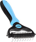 Nidawi Pet Dog Grooming Brush - Double Sided | Shedding & Dematting Undercoat Rake Comb, For Dogs and Cats, Helps Reduce Tangles, Shedding & Matts, Medium & Long Hair