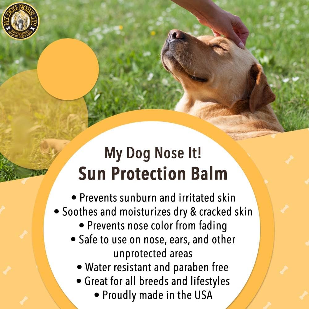 My Dog Nose It! Sun Protection for Dogs - Moisturizing Balm for Dog's Noses and Water Resistant Coat & Body Spray - Protect Your Dog from Harmful UVA/UVB Rays (0.5 oz Balm & 4 oz Spray Bundle)