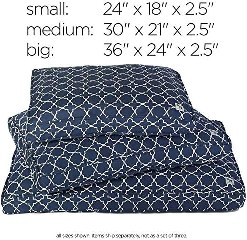 Molly Mutt Sheepy Wool-Filled Crate Pad, GOTS-Certified 100% Organic Cotton Canvas Cover with Soft 100% Natural Wool Insert, Ideal for Dog Bed or Kennel, Rocketman, 54" x 37" x 2.5"