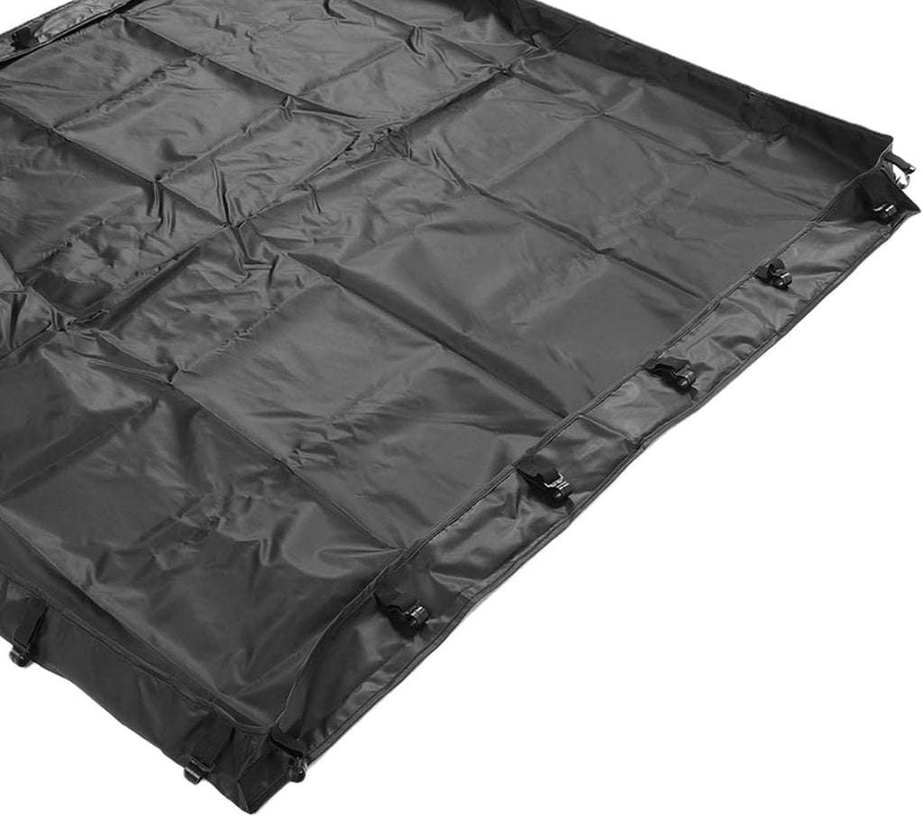 Dog Playpen Bottom Pad Cover Only, Black (4 Sided) | Water proof 600D Oxford, Replacement Floor Mat for Pet Playpen, Indoor Outdoor Use, with Hook Connect Snap