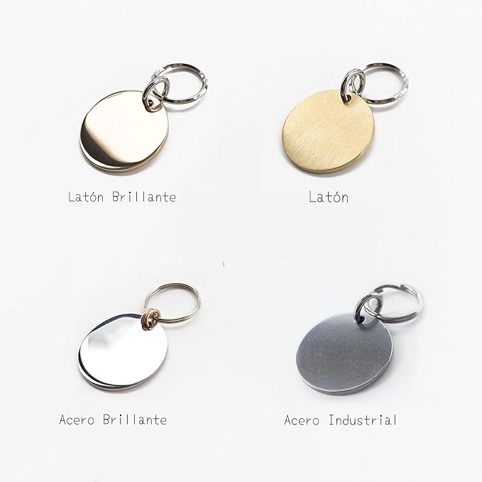 Cats Dogs ID Tags Personalized Engraving Birth Flowers Pattern for Custom Pets Collar Accessories Shiny Brass Copper Extra Small Round Name Plate