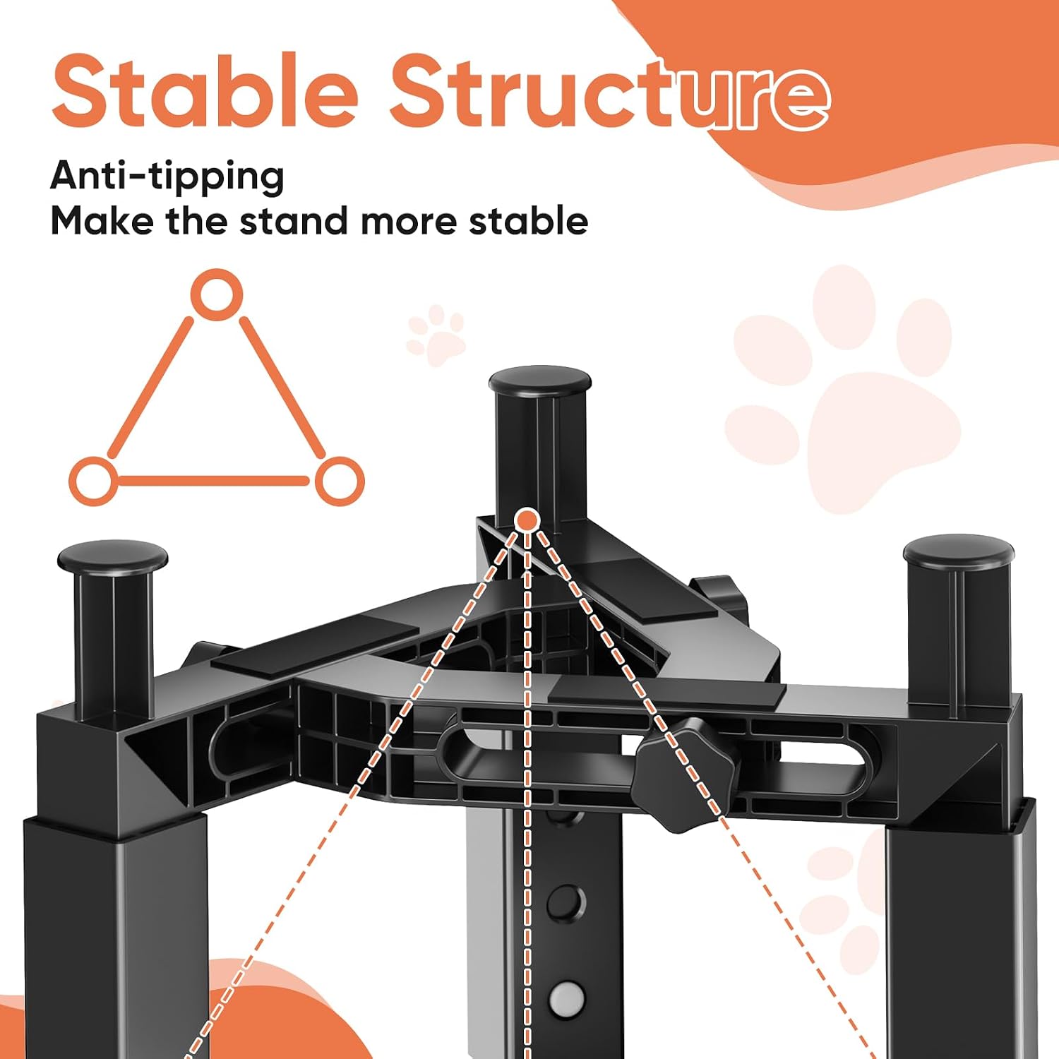 XIAZ Dog Bowl Stand Elevated Food Water Bowl Holder for Large Medium Small Sized Dog, Heights&Width Adjustable, Non-Slip, Durable, Elevated Feeding Bowl Stand for All Dogs Bowls 2PCS