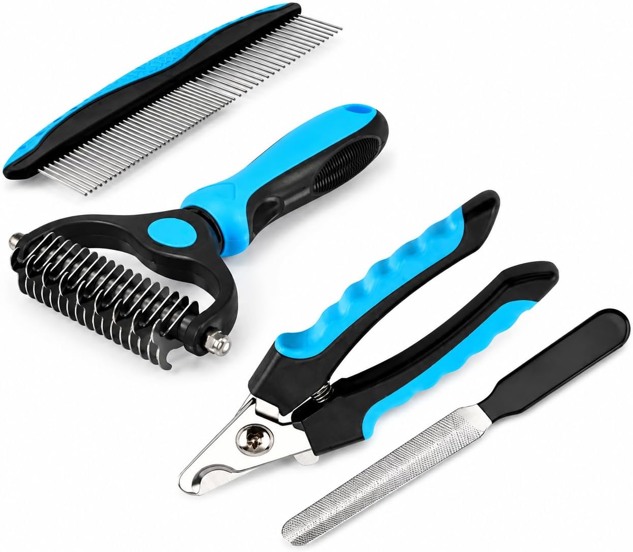 Dematting comb for dogs, Shedding, undercoat Rake, Dog Brush, Cat brush, for shedding, Deshedding brush for dogs, Cat brushes, for Shaggy or Low hair Dogs & cats Double sided