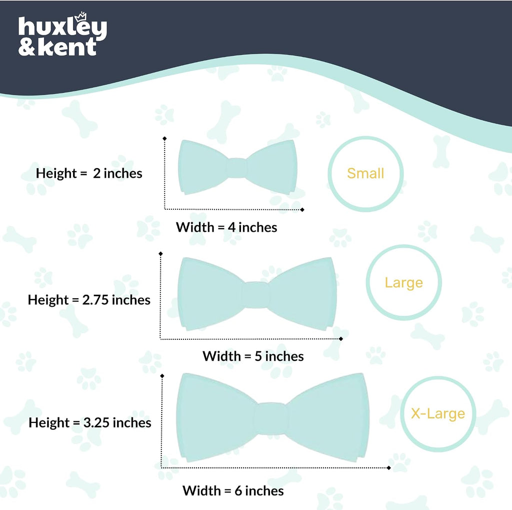 Huxley & Kent Pet Bow Tie for Dogs & Cats - Holiday Adjustable Hook & Loop Collar Accessory - Cute & Comfortable for Holidays & Celebrations - Christmas Plaid, Large | Hook & Loop Attaches to Any Collar, Soft Polyester, Lightweight & Machine Washable