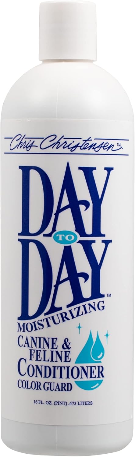 Chris Christensen Day to Day Grooming Bundle - Day to Day Concentrated Dog Conditioner, All Coat Types, Dilutable 8:1, 16 oz - Day to Day Concentrated Dog Shampoo, All Coat Types, Dilutable 8:1, 16 oz