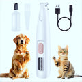 Dogs Cats Rabbits Paw Trimmer with LED Light Pets Use (White) | Electric Pets Clippers Rechargeable, Grooming Shaver for Dog Cat Rabbit Eyes Face Ears Feet Rump Hair, Waterproof, Cordless