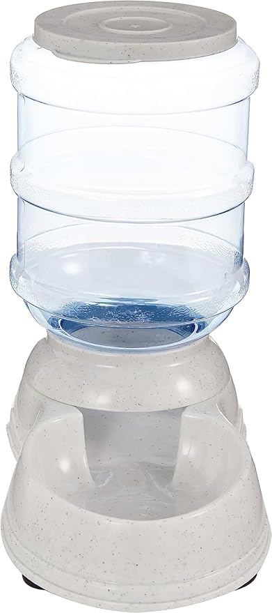 Amazon Basics Gravity Pet Food Feeder for Dogs and Cats,Small,6-Pound Capacity,Gray,(Pack of 4)