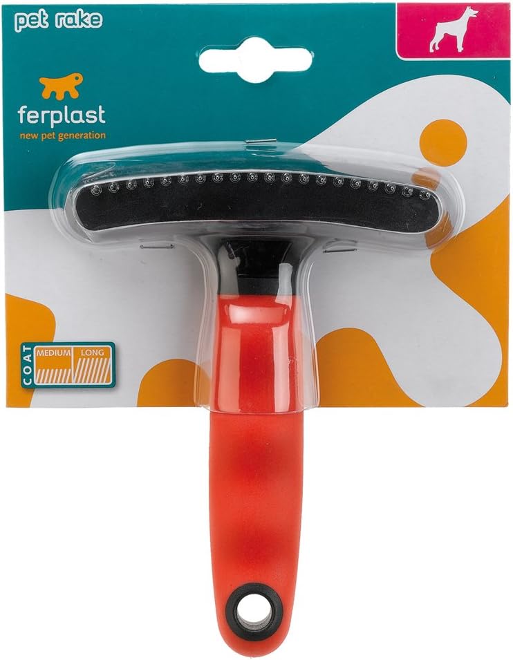 Ferplast Gro 5846 Dog Rake Comb, Red, 14.8 x 11.4 x 3 cm