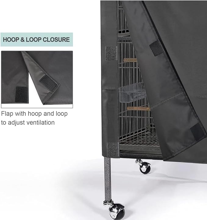 Bird Cage Cover,Breathable Black Out Lightweight Washable Dust Proof Hood for Lovebird Canary Conure Cockatiel Parakeet Pet Night