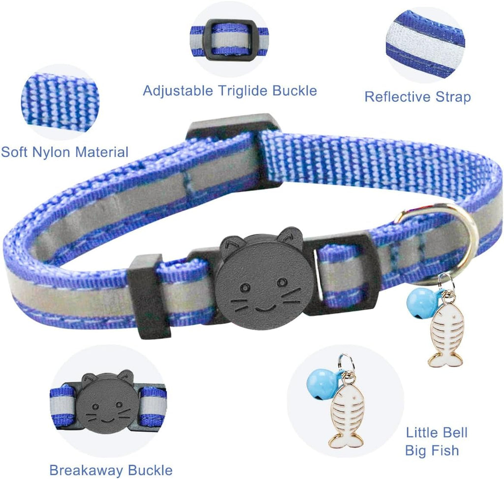 Yizepet Cat Collars, Breakaway Kitten Collar, Cute Kitty Collar in 4 Pack, Pet Supplies Accessories