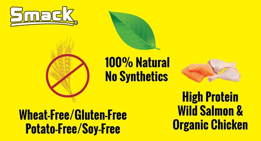 Smack Pet Food Organic Raw Dehydrated Dog Food Grain-Free, Gluten-Free, Raw Food for Dogs (Chunky Chicken, 8.8 Ounce)