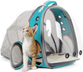 Back Expandable Cat Backpack Carrier, Fit up to 12 lbs, Space Capsule Bubble Window Pet Carrier Backpack for Cat and Small Puppy