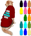 Personalized Dog Hoodie Customized with Name Photo Pet Warm Sweater Hoodie for Medium Large Dogs & Cat Puppy, DarkRed, XL